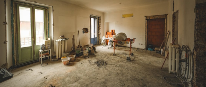 Pulire dopo lavori di ristrutturazione
